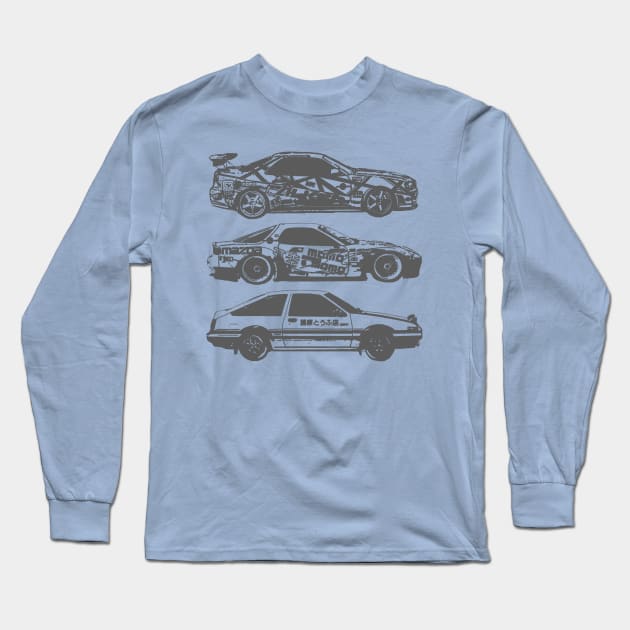 JDM Cars Long Sleeve T-Shirt by RodeoEmpire